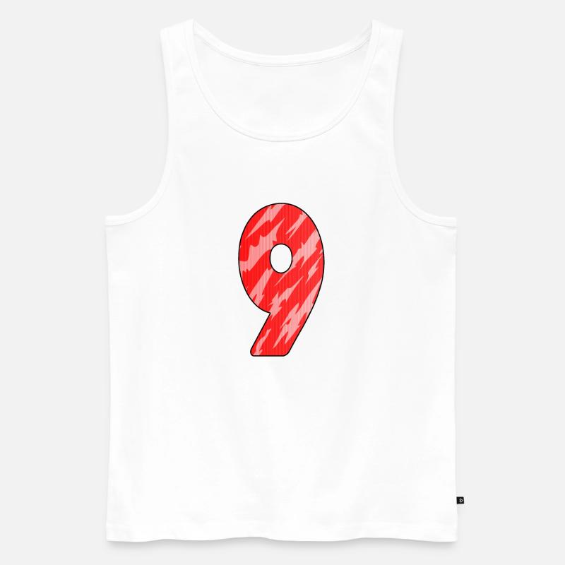 9 - Männer Premium Bio Tank Top - Weiß