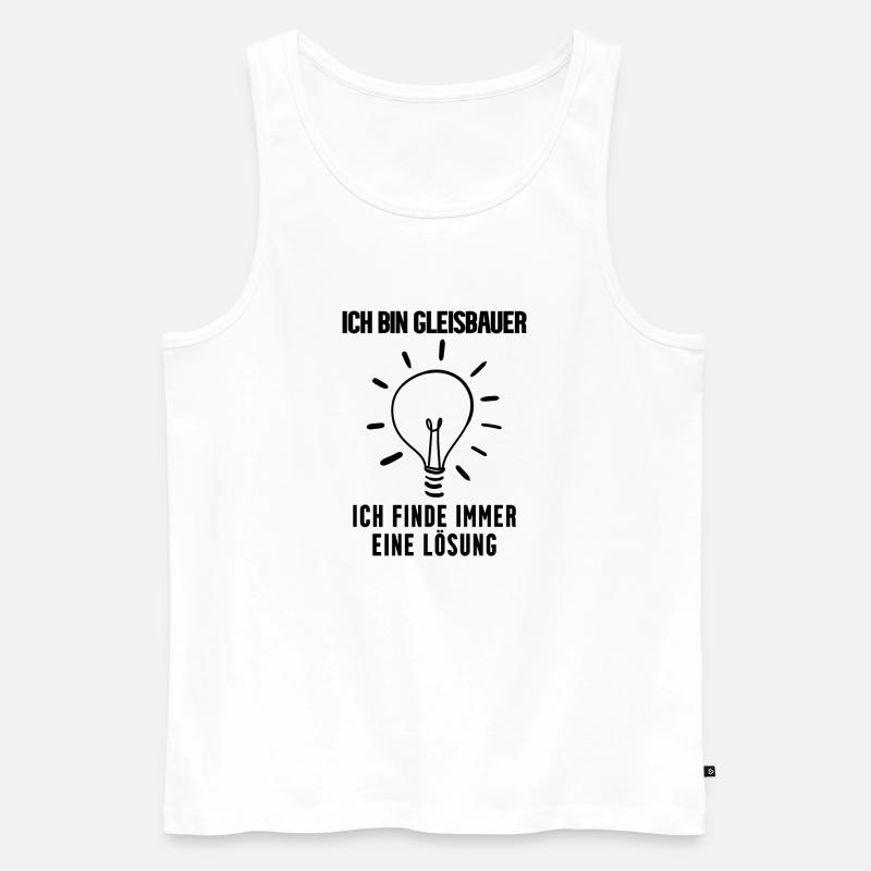 Gleisbauer - Männer Premium Bio Tank Top - Weiß
