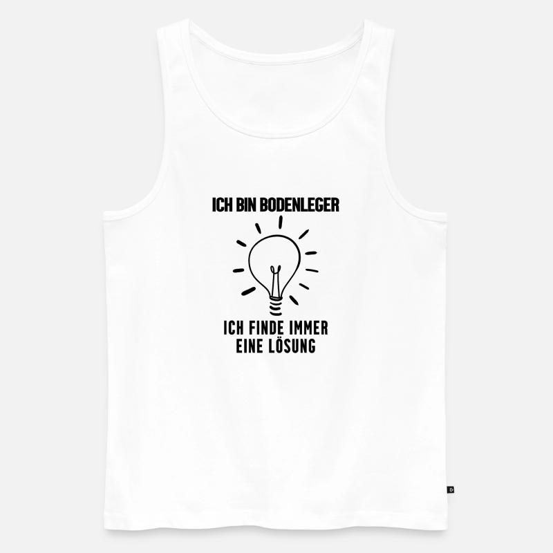 Bodenleger - Männer Premium Bio Tank Top - Weiß