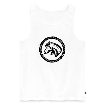 Horse Portrait - Men's Premium Organic Tank Top - white - Front - Michal (187cm)