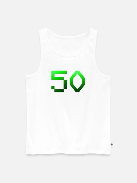 für alle, 50 Pixelig - Männer Premium Bio Tank Top - Weiß