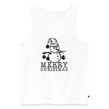 merry christmas Symbol Illustration Icon Logo - Männer Premium Bio Tank Top - Weiß - Vorne - Michal (187cm)