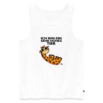 Teamleiter Giraffe Trainer Leitung Chef - Männer Premium Bio Tank Top - Weiß - Vorne - Michal (187cm)