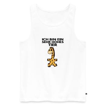 Teamleiter Giraffe Trainer Leitung Chef - Männer Premium Bio Tank Top - Weiß - Vorne - Michal (187cm)