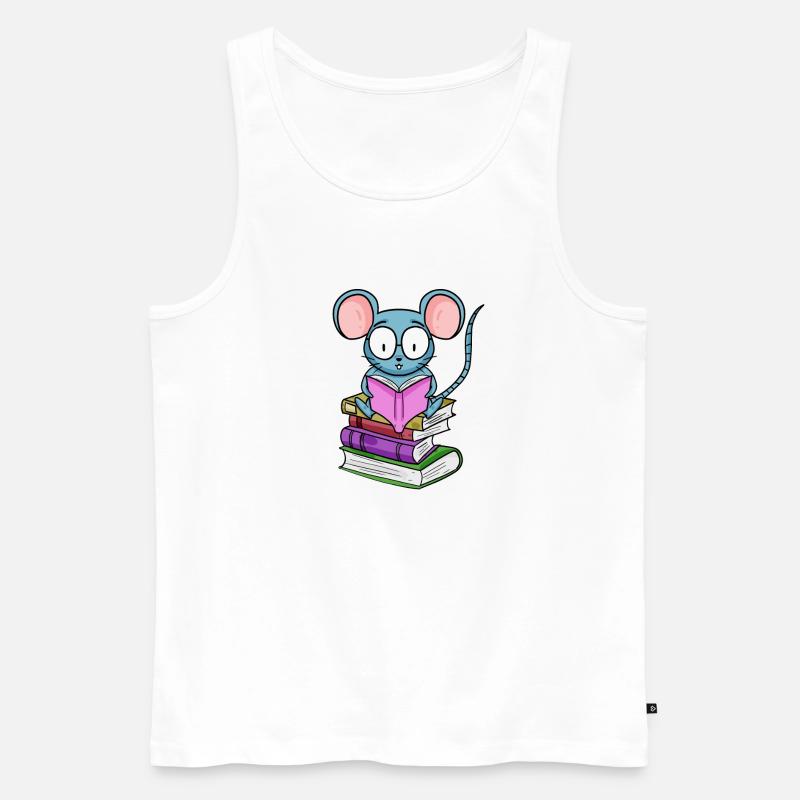 Lesen Buch Bücher Leser Geschenk - Männer Premium Bio Tank Top - Weiß