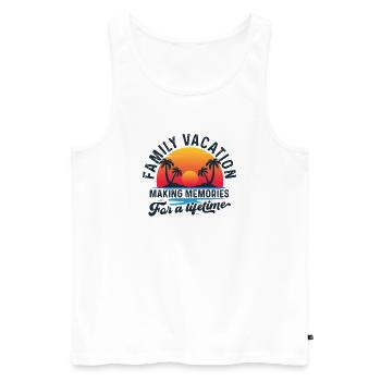 Family Vacation Making Memories Together - Men's Premium Organic Tank Top - white - Front - AI Model Male 178 light (178cm)