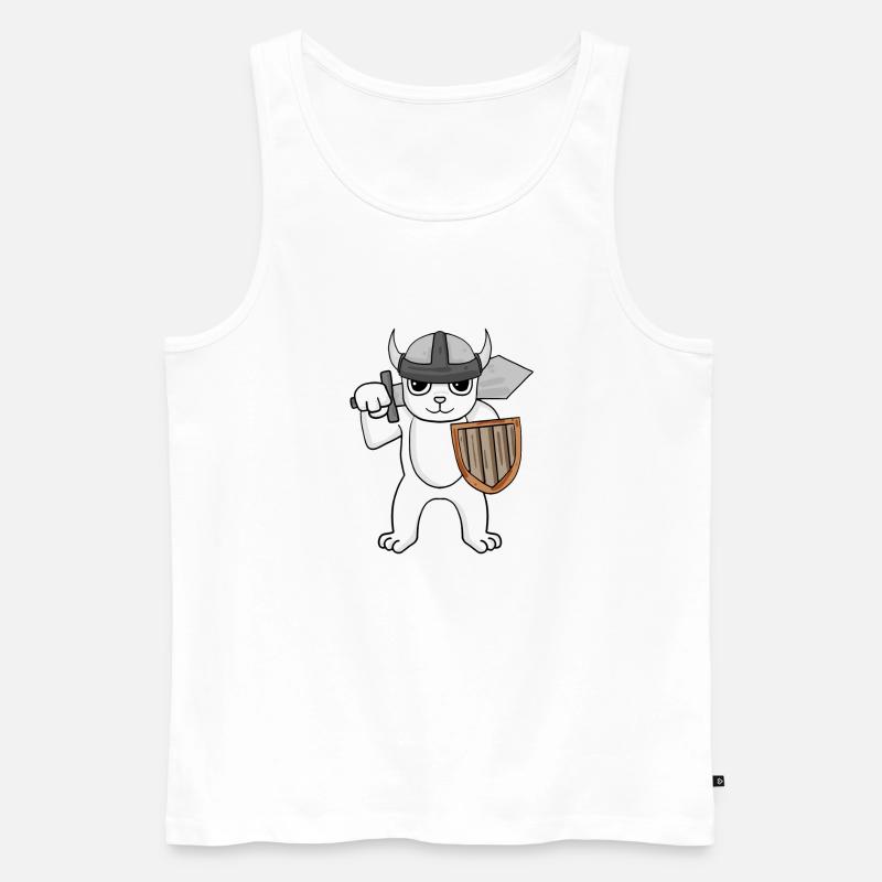 Wikinger Bär - Männer Premium Bio Tank Top - Weiß