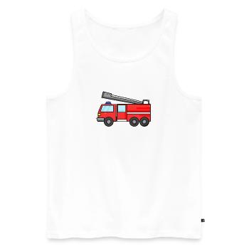 Fire Brigade Car - Men's Premium Organic Tank Top - white - Front - Michal (187cm)