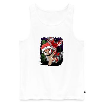 gruseliger Lebkuchen - Männer Premium Bio Tank Top - Weiß - Vorne - AI Model Male 178 light (178cm)