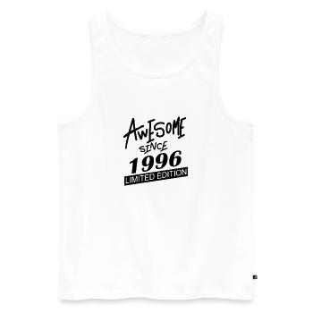 Fantastique depuis 1996 - né en 1996 - Débardeur bio Premium Homme - blanc - Devant - AI Model Male 178 light (178cm)
