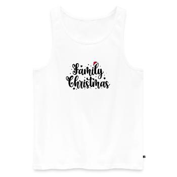 Midnight Santa Hat Tee - Men's Premium Organic Tank Top - white - Front - AI Model Male 178 light (178cm)