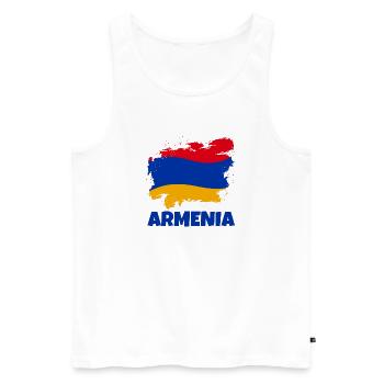 Armenien, Armenien, Armenisch - Männer Premium Bio Tank Top - Weiß - Vorne - Michal (187cm)