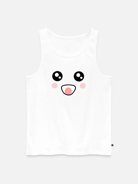 Kawaii Face Kawaii kostume Kawaii - Herre Premium økologisk tanktop - hvid