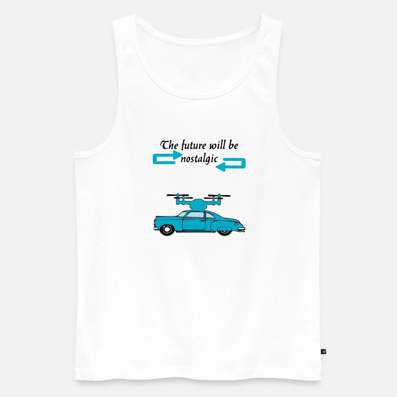Der Futur wird nostalgisch sein - Männer Premium Bio Tank Top - Weiß