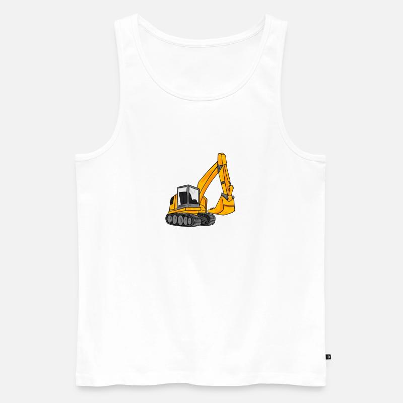 Bagger Baggerfahrer Geschenk - Männer Premium Bio Tank Top - Weiß