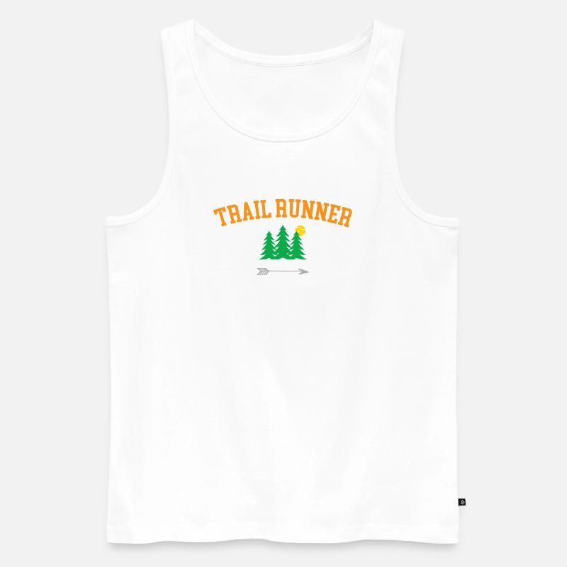 Trailrunner - Männer Premium Bio Tank Top - Weiß