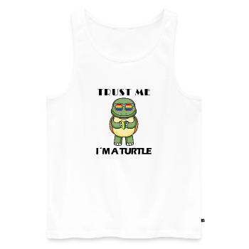 Tortue - Débardeur bio Premium Homme - blanc - Devant - AI Model Male 178 light (178cm)