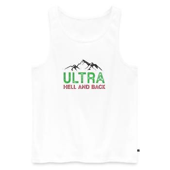 Ultra – Hell and Back - Men's Premium Organic Tank Top - white - Front - Michal (187cm)