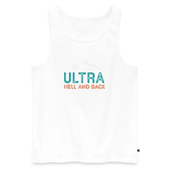 Ultra – Hell and Back - Men's Premium Organic Tank Top - white - Front - Michal (187cm)