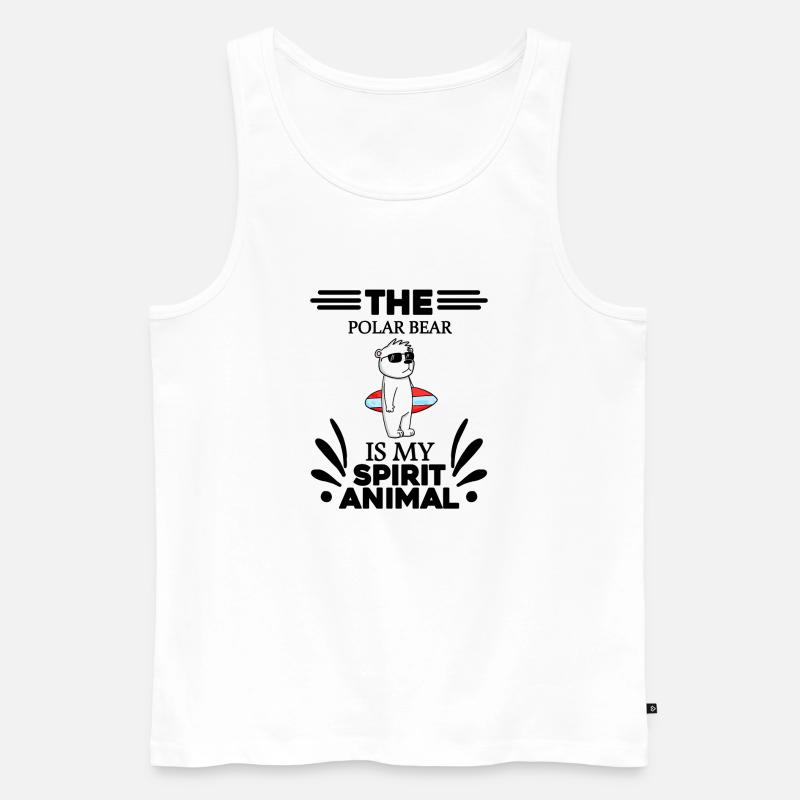 Eisbär Polarbär Bär - Männer Premium Bio Tank Top - Weiß