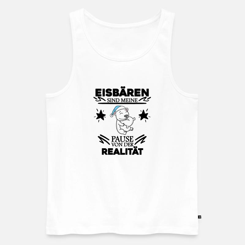 Eisbär - Männer Premium Bio Tank Top - Weiß