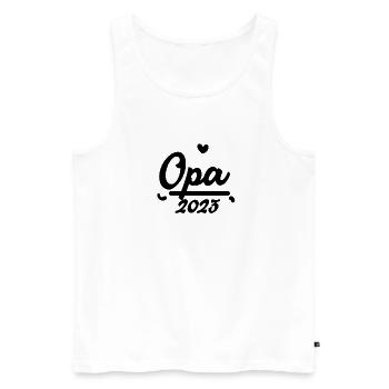 Opa 2023 - Männer Premium Bio Tank Top - Weiß - Vorne - Michal (187cm)