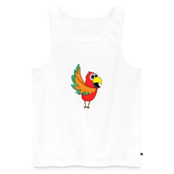 Parrot Jungle - Men's Premium Organic Tank Top - white - Front - AI Model Male 178 light (178cm)