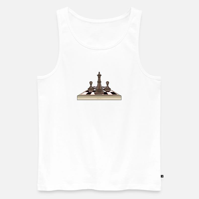 Schach Schachbrett - Männer Premium Bio Tank Top - Weiß