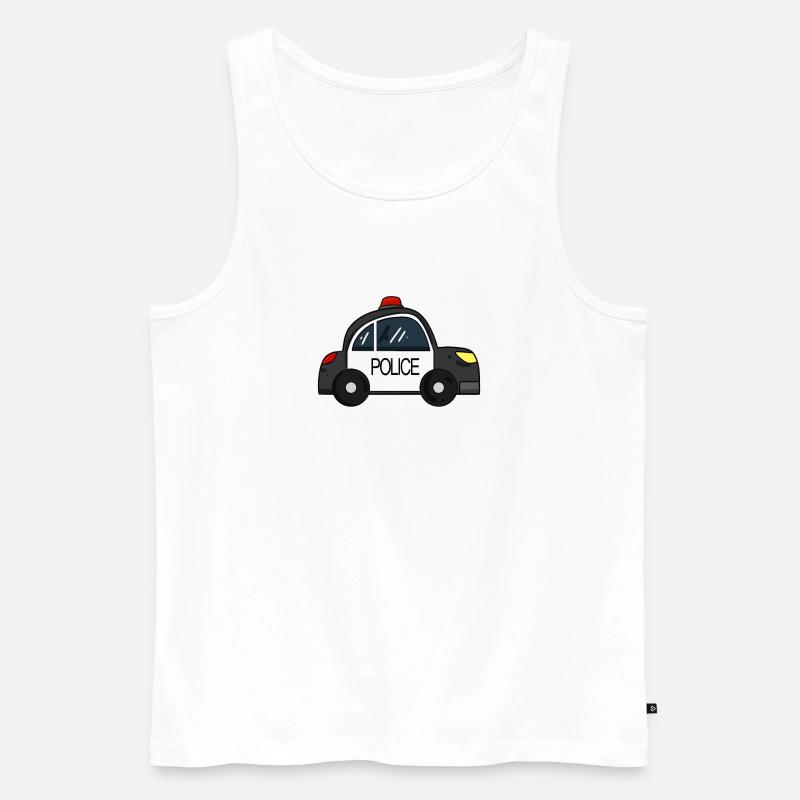 Polizei Auto - Männer Premium Bio Tank Top - Weiß