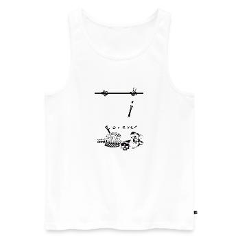 Calisthenics - Men's Premium Organic Tank Top - white - Front - AI Model Male 178 light (178cm)