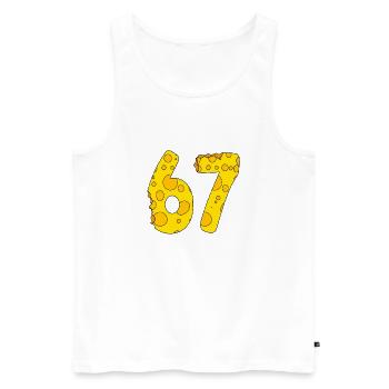 67 years old - 67th birthday gift - 1967 - Men's Premium Organic Tank Top - white - Front - AI Model Male 178 light (178cm)