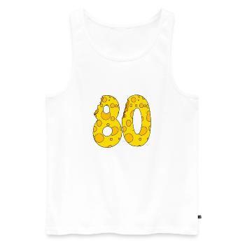 80 years old - 80th birthday gift - 1980 - Men's Premium Organic Tank Top - white - Front - Michal (187cm)