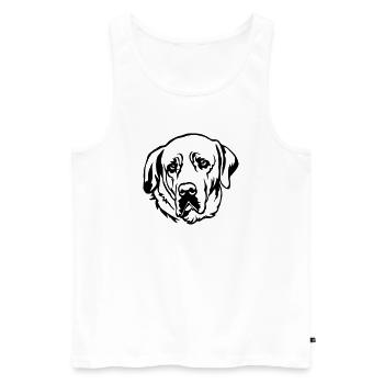 Tête de Tosa - Débardeur bio Premium Homme - blanc - Devant - Michal (187cm)