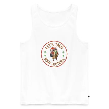 Taco Bout Football Game Day - Men's Premium Organic Tank Top - white - Front - AI Model Male 178 light (178cm)