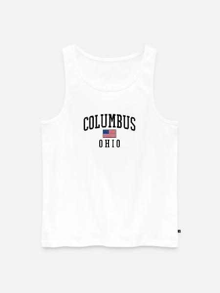 Columbus Ohio USA Flaggenmotiv - Männer Premium Bio Tank Top - Weiß