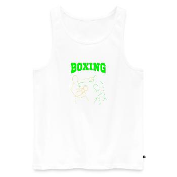 boxing - Débardeur bio Premium Homme - blanc - Devant - AI Model Male 178 light (178cm)