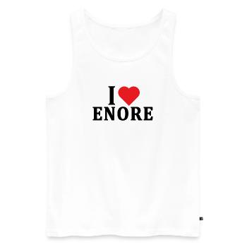 t-shirt I love Enore t shirt gift idea - Men's Premium Organic Tank Top - white - Front - AI Model Male 178 light (178cm)
