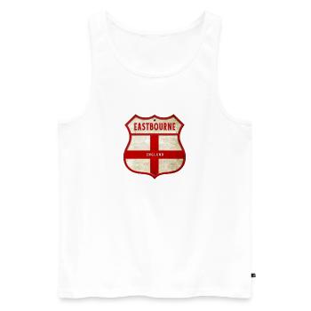 Eastbourne England coat of arms - Men's Premium Organic Tank Top - white - Front - Michal (187cm)