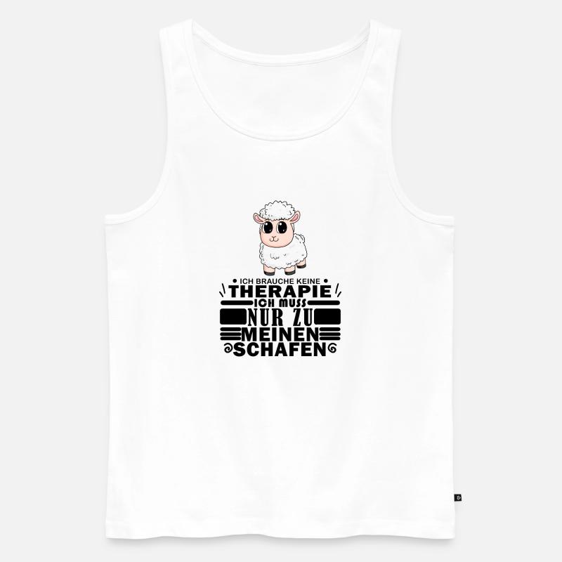 Schafe Schaf Schafzüchter Geschenk - Männer Premium Bio Tank Top - Weiß