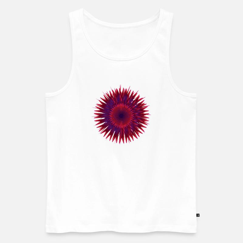 Vektor Blume - Männer Premium Bio Tank Top - Weiß