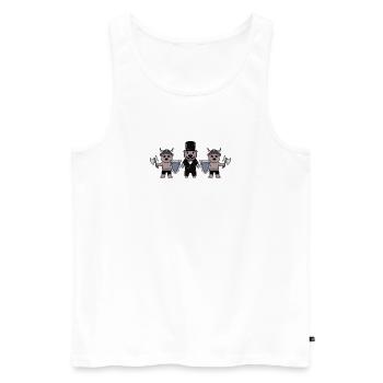 Groom Security Vikings - Men's Premium Organic Tank Top - white - Front - Michal (187cm)