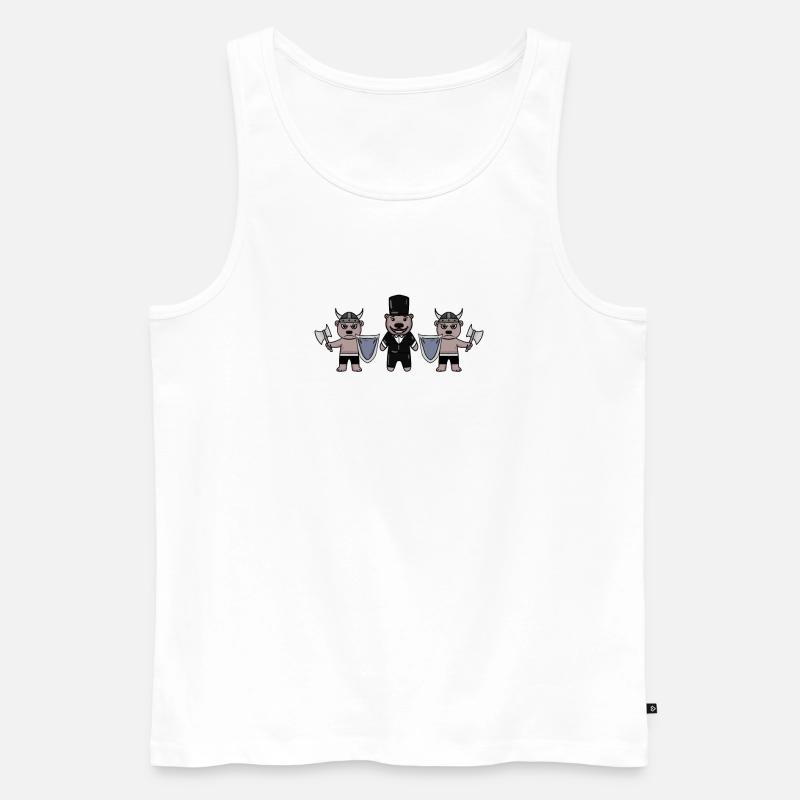 Bräutigam Security Wikinger - Männer Premium Bio Tank Top - Weiß