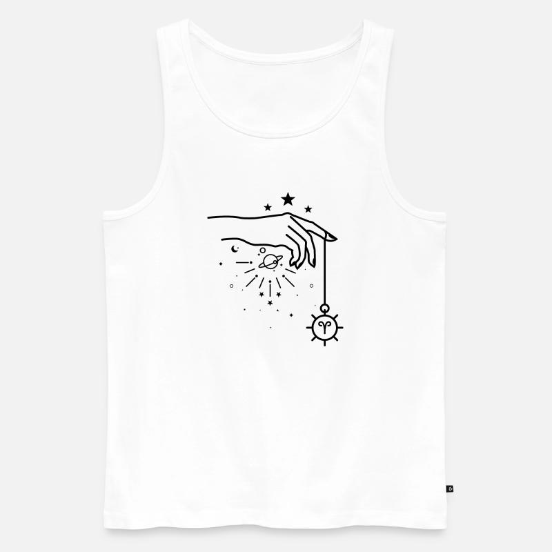 Widder Tierkreis-Astrologie - Männer Premium Bio Tank Top - Weiß