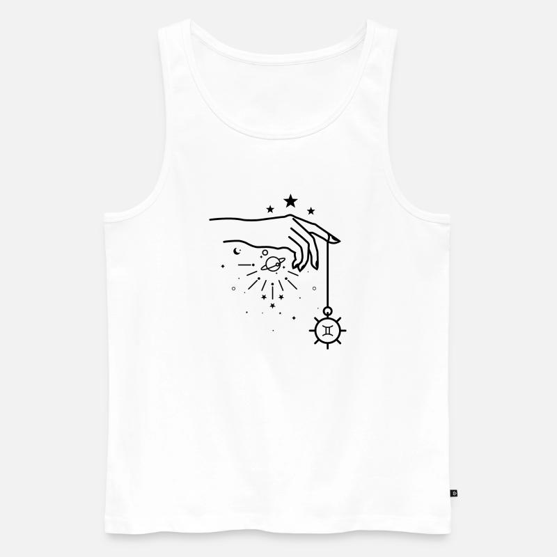 Warten auf Design-Upload - Männer Premium Bio Tank Top - Weiß