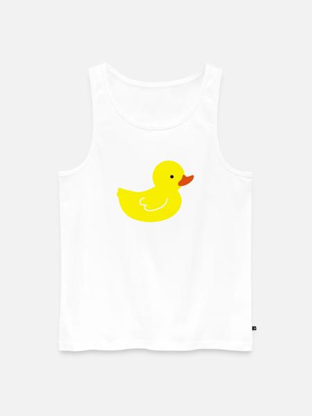 Canard en caoutchouc joyeux: une touche de jaune - Débardeur bio Premium Homme - blanc