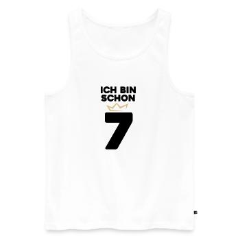 7 Geburtstag - 7 Jahre mit Krone - Männer Premium Bio Tank Top - Weiß - Vorne - Michal (187cm)