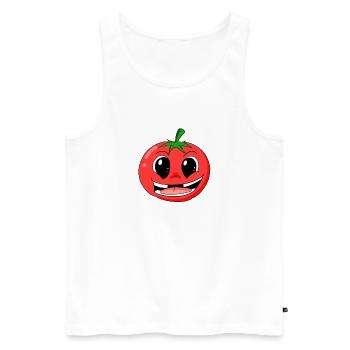 Tomato - Men's Premium Organic Tank Top - white - Front - AI Model Male 178 light (178cm)