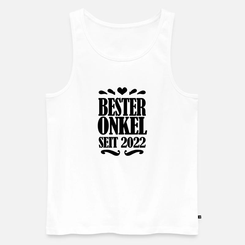 Bester Onkel seit 2022 - Männer Premium Bio Tank Top - Weiß