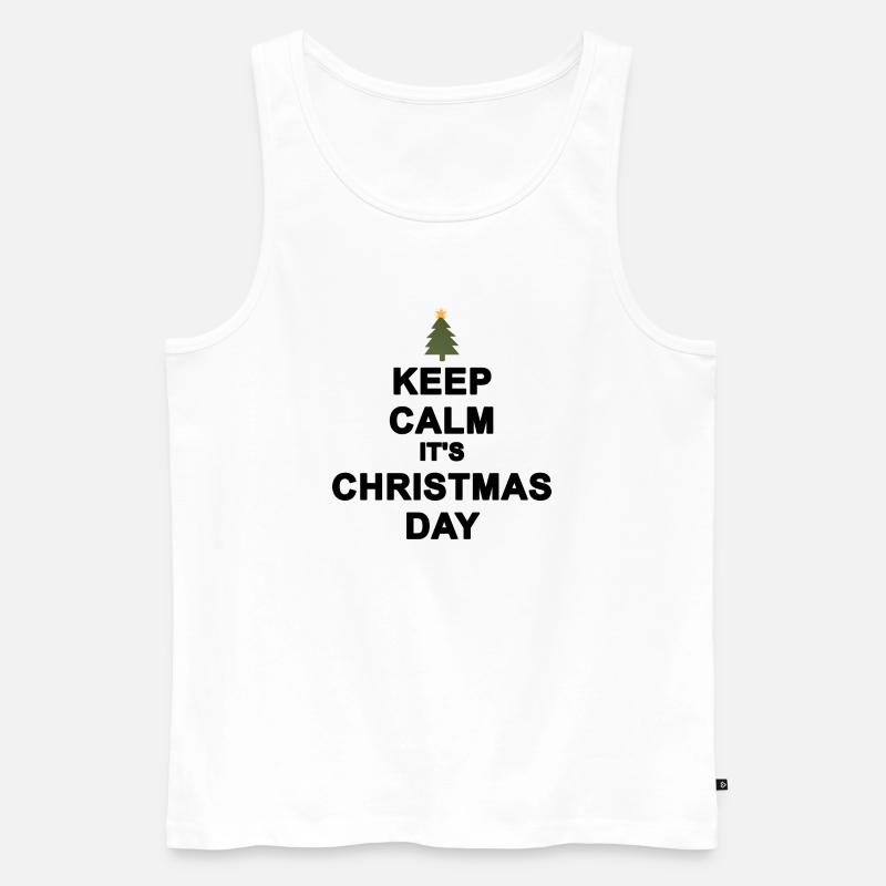 Keep calm Christmas - Men's Premium Organic Tank Top - white