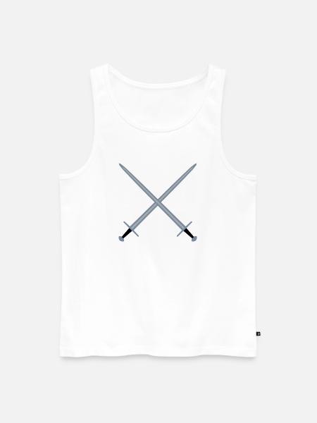 Crossed swords. - Men's Premium Organic Tank Top - white